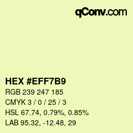 カラーコード: HEX #EFF7B9 | qconv.com