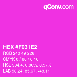 Color code: HEX #F031E2 | qconv.com