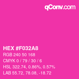 Color code: HEX #F032A8 | qconv.com