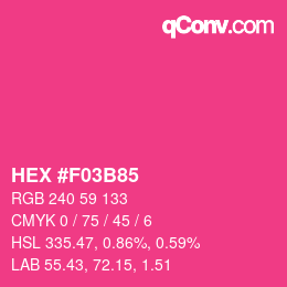 Color code: HEX #F03B85 | qconv.com