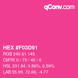 Color code: HEX #F03D91 | qconv.com