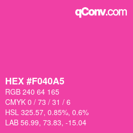 Color code: HEX #F040A5 | qconv.com