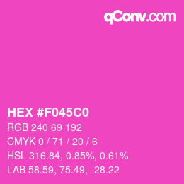 Color code: HEX #F045C0 | qconv.com