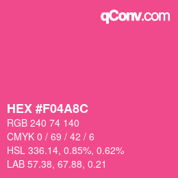 Color code: HEX #F04A8C | qconv.com