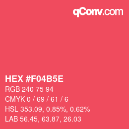 Código de color: HEX #F04B5E | qconv.com