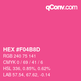 Color code: HEX #F04B8D | qconv.com