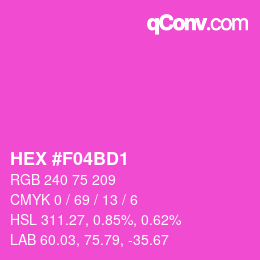 Color code: HEX #F04BD1 | qconv.com