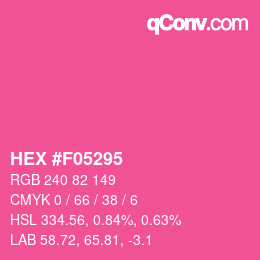 颜色代码: HEX #F05295 | qconv.com