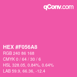 Color code: HEX #F056A8 | qconv.com