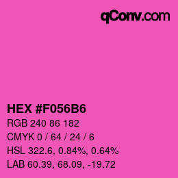 カラーコード: HEX #F056B6 | qconv.com