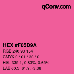 Color code: HEX #F05D9A | qconv.com