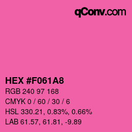 Color code: HEX #F061A8 | qconv.com