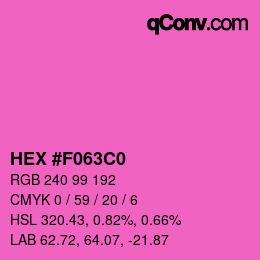 Color code: HEX #F063C0 | qconv.com