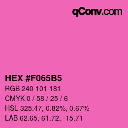 Color code: HEX #F065B5 | qconv.com