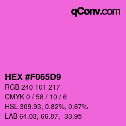 Color code: HEX #F065D9 | qconv.com