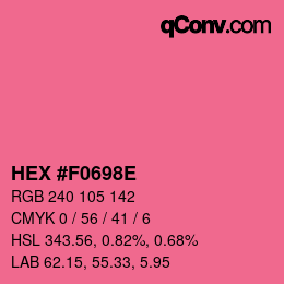 Color code: HEX #F0698E | qconv.com