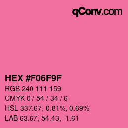 Color code: HEX #F06F9F | qconv.com