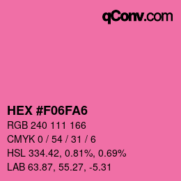 Código de color: HEX #F06FA6 | qconv.com