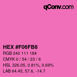 Farbcode: HEX #F06FB8 | qconv.com