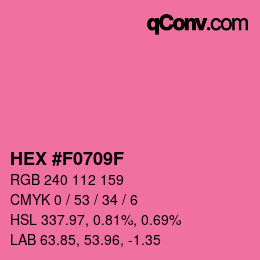 Color code: HEX #F0709F | qconv.com