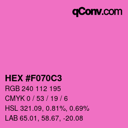 Color code: HEX #F070C3 | qconv.com