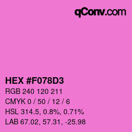 Color code: HEX #F078D3 | qconv.com