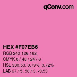 Farbcode: HEX #F07EB6 | qconv.com