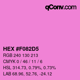 Color code: HEX #F082D5 | qconv.com