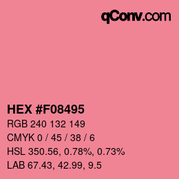 カラーコード: HEX #F08495 | qconv.com
