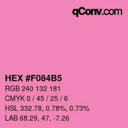 颜色代码: HEX #F084B5 | qconv.com
