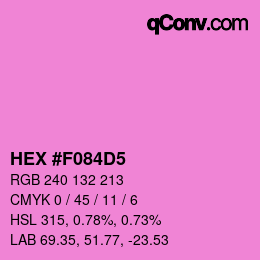 カラーコード: HEX #F084D5 | qconv.com