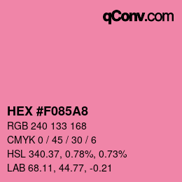 Color code: HEX #F085A8 | qconv.com
