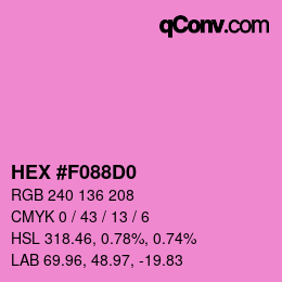 Color code: HEX #F088D0 | qconv.com