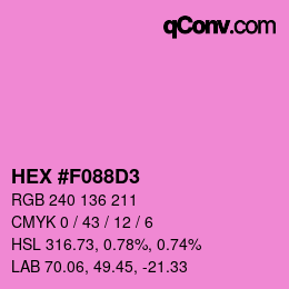 Color code: HEX #F088D3 | qconv.com