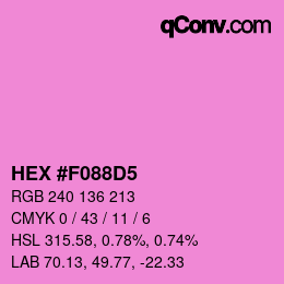 Color code: HEX #F088D5 | qconv.com
