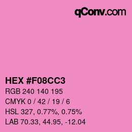 Color code: HEX #F08CC3 | qconv.com