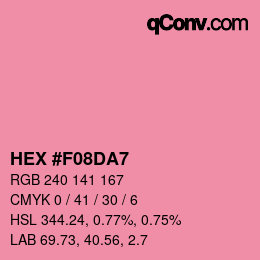 カラーコード: HEX #F08DA7 | qconv.com