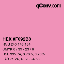 Color code: HEX #F092B8 | qconv.com