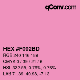 Color code: HEX #F092BD | qconv.com
