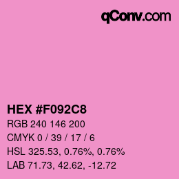 Color code: HEX #F092C8 | qconv.com