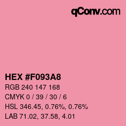 Color code: HEX #F093A8 | qconv.com