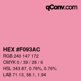 Color code: HEX #F093AC | qconv.com