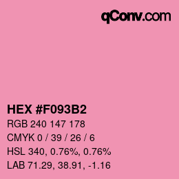 Color code: HEX #F093B2 | qconv.com