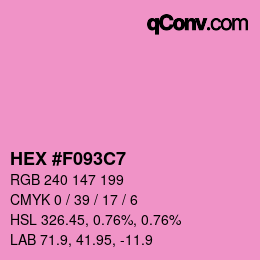 Color code: HEX #F093C7 | qconv.com
