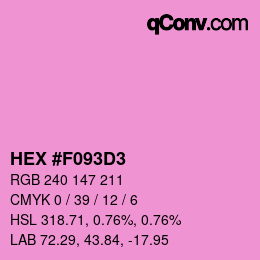 Código de color: HEX #F093D3 | qconv.com