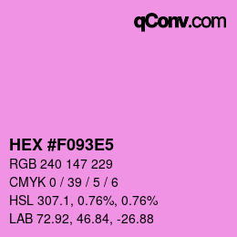 Color code: HEX #F093E5 | qconv.com