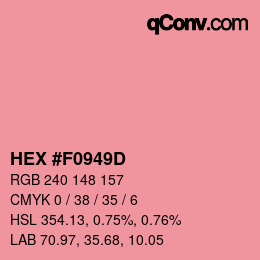 Color code: HEX #F0949D | qconv.com