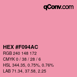 颜色代码: HEX #F094AC | qconv.com