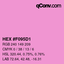 Color code: HEX #F095D1 | qconv.com