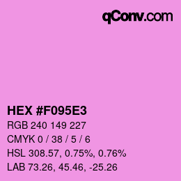 Color code: HEX #F095E3 | qconv.com